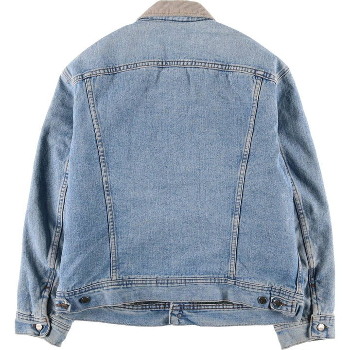Vintage 90'S Lee RIVETED denim jacket, men's size XL unclear blue type Vintage Second Hand