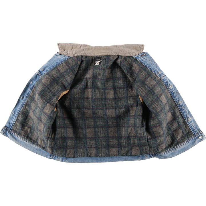 Vintage 90'S Lee RIVETED denim jacket, men's size XL unclear blue type Vintage Second Hand