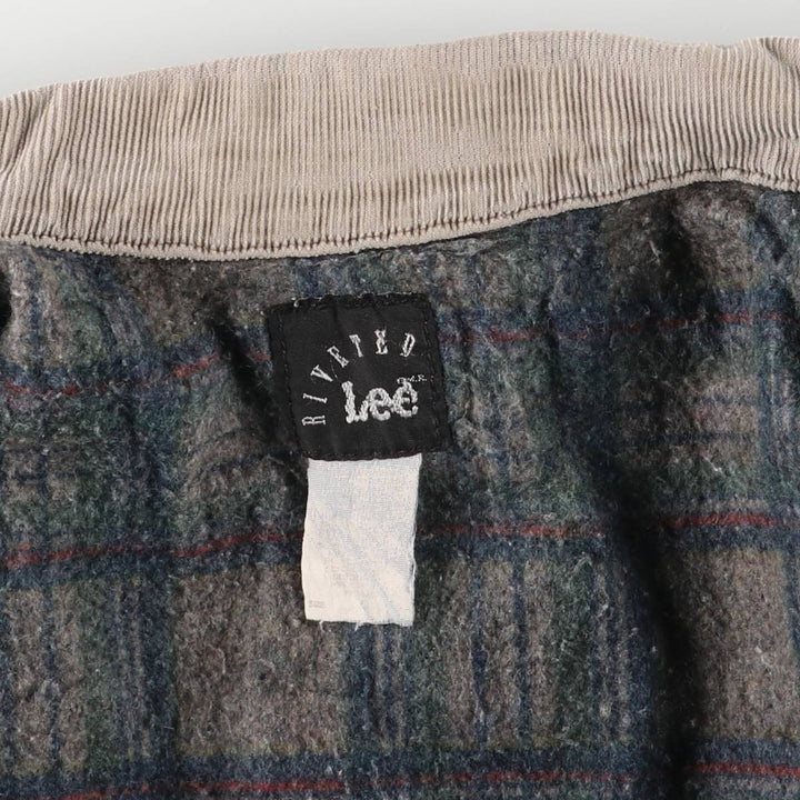 Vintage 90'S Lee RIVETED denim jacket, men's size XL unclear blue type Vintage Second Hand