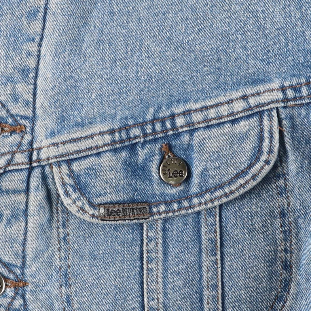 Vintage 90'S Lee RIVETED denim jacket, men's size XL unclear blue type Vintage Second Hand