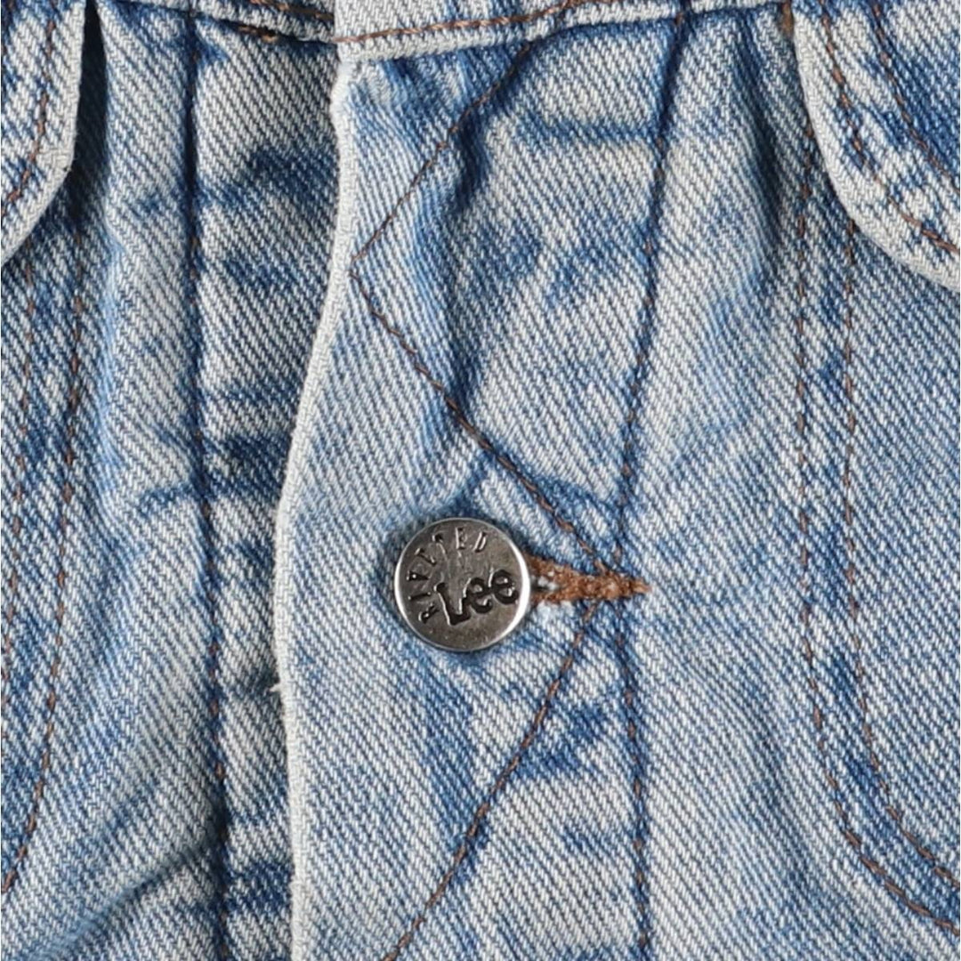 Vintage 90'S Lee RIVETED denim jacket, men's size XL unclear blue type Vintage Second Hand