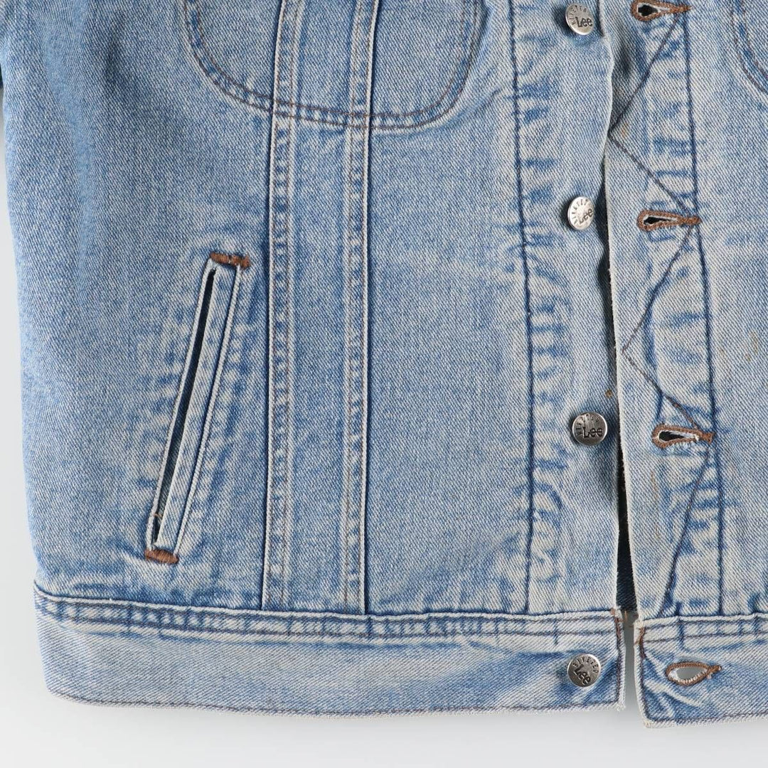 Vintage 90'S Lee RIVETED denim jacket, men's size XL unclear blue type Vintage Second Hand