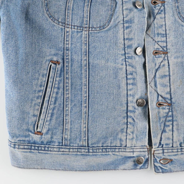Vintage 90'S Lee RIVETED denim jacket, men's size XL unclear blue type Vintage Second Hand