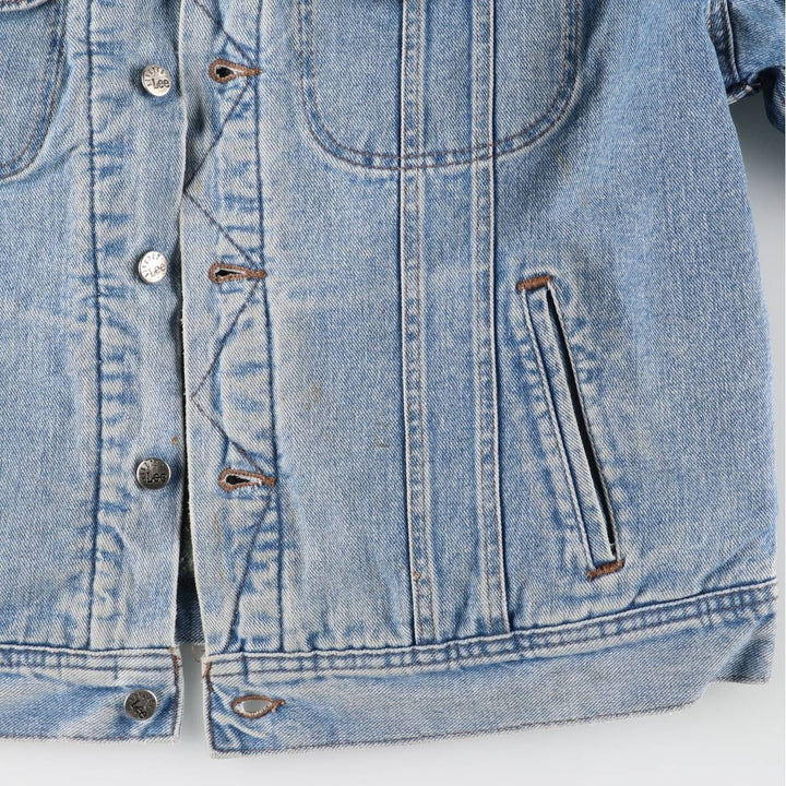 Vintage 90'S Lee RIVETED denim jacket, men's size XL unclear blue type Vintage Second Hand