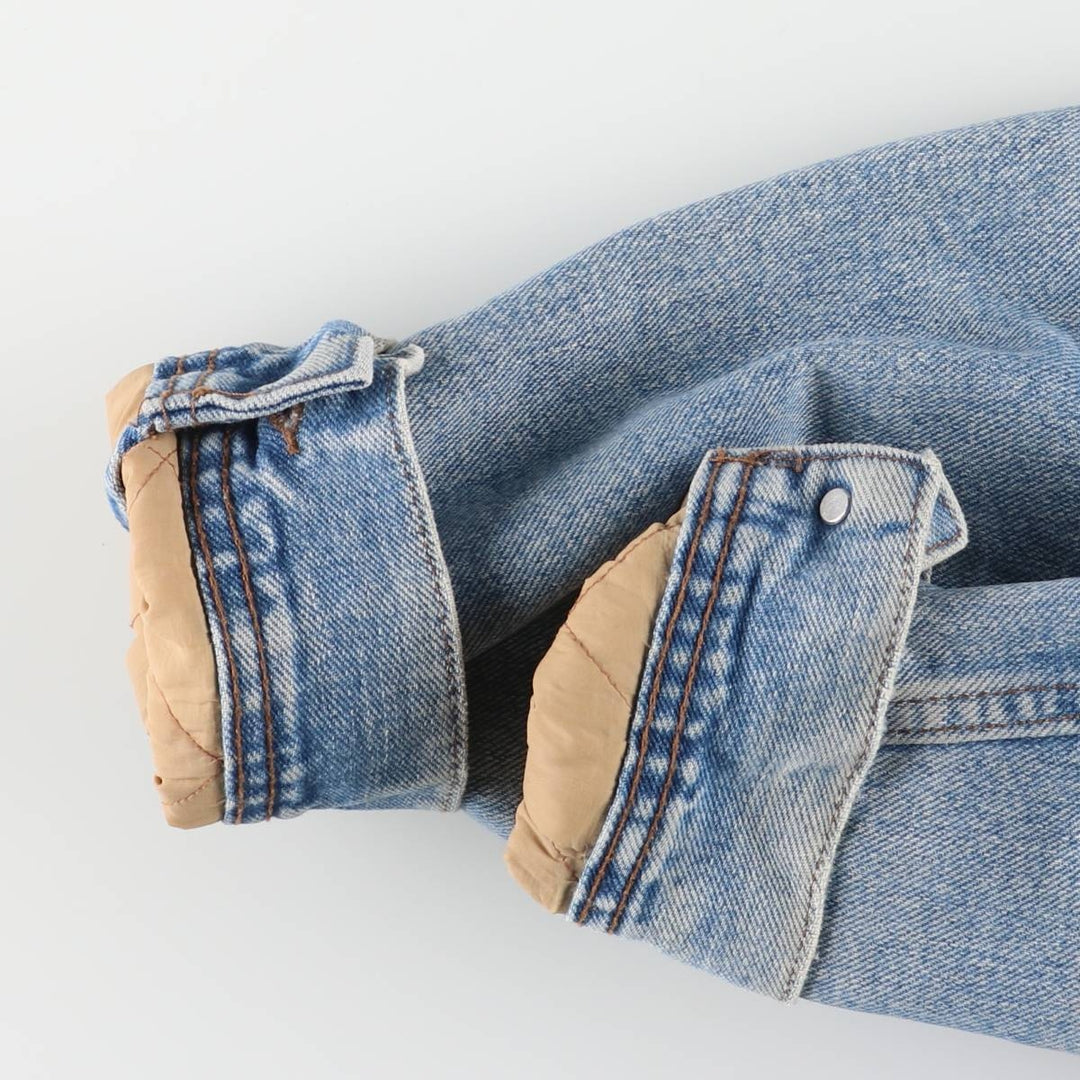 Vintage 90'S Lee RIVETED denim jacket, men's size XL unclear blue type Vintage Second Hand