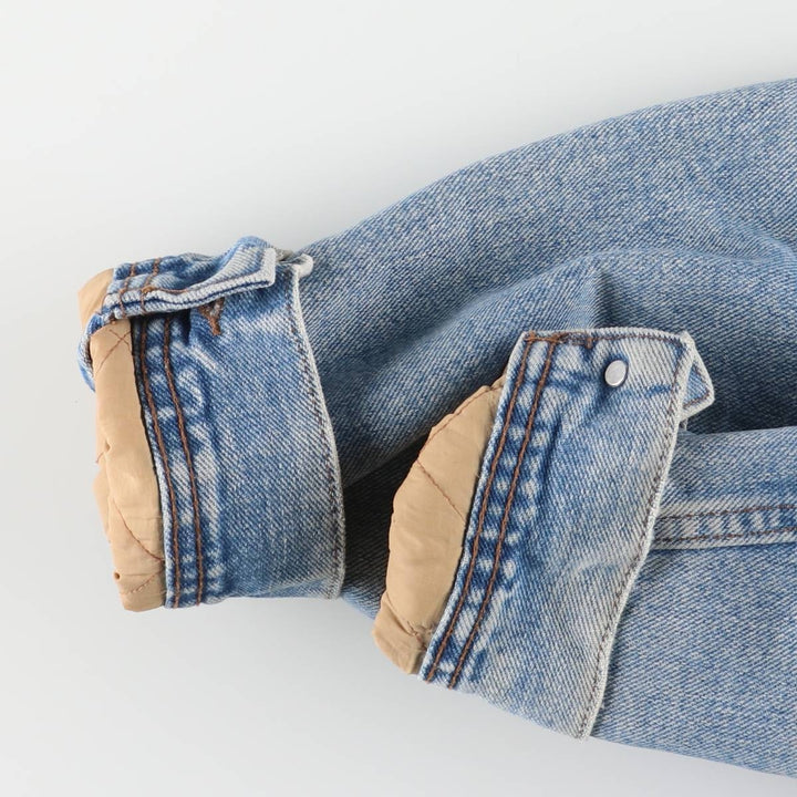 Vintage 90'S Lee RIVETED denim jacket, men's size XL unclear blue type Vintage Second Hand