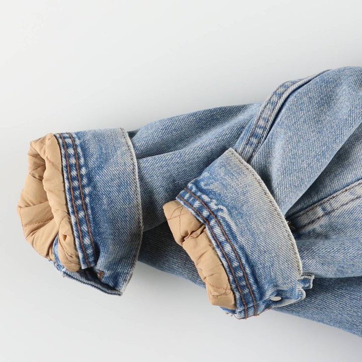 Vintage 90'S Lee RIVETED denim jacket, men's size XL unclear blue type Vintage Second Hand