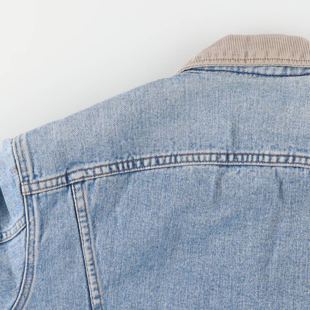 Vintage 90'S Lee RIVETED denim jacket, men's size XL unclear blue type Vintage Second Hand
