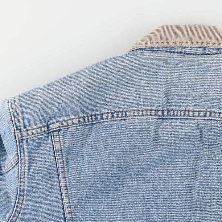 Vintage 90'S Lee RIVETED denim jacket, men's size XL unclear blue type Vintage Second Hand
