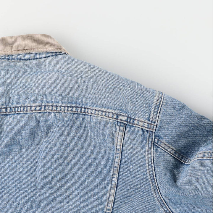 Vintage 90'S Lee RIVETED denim jacket, men's size XL unclear blue type Vintage Second Hand