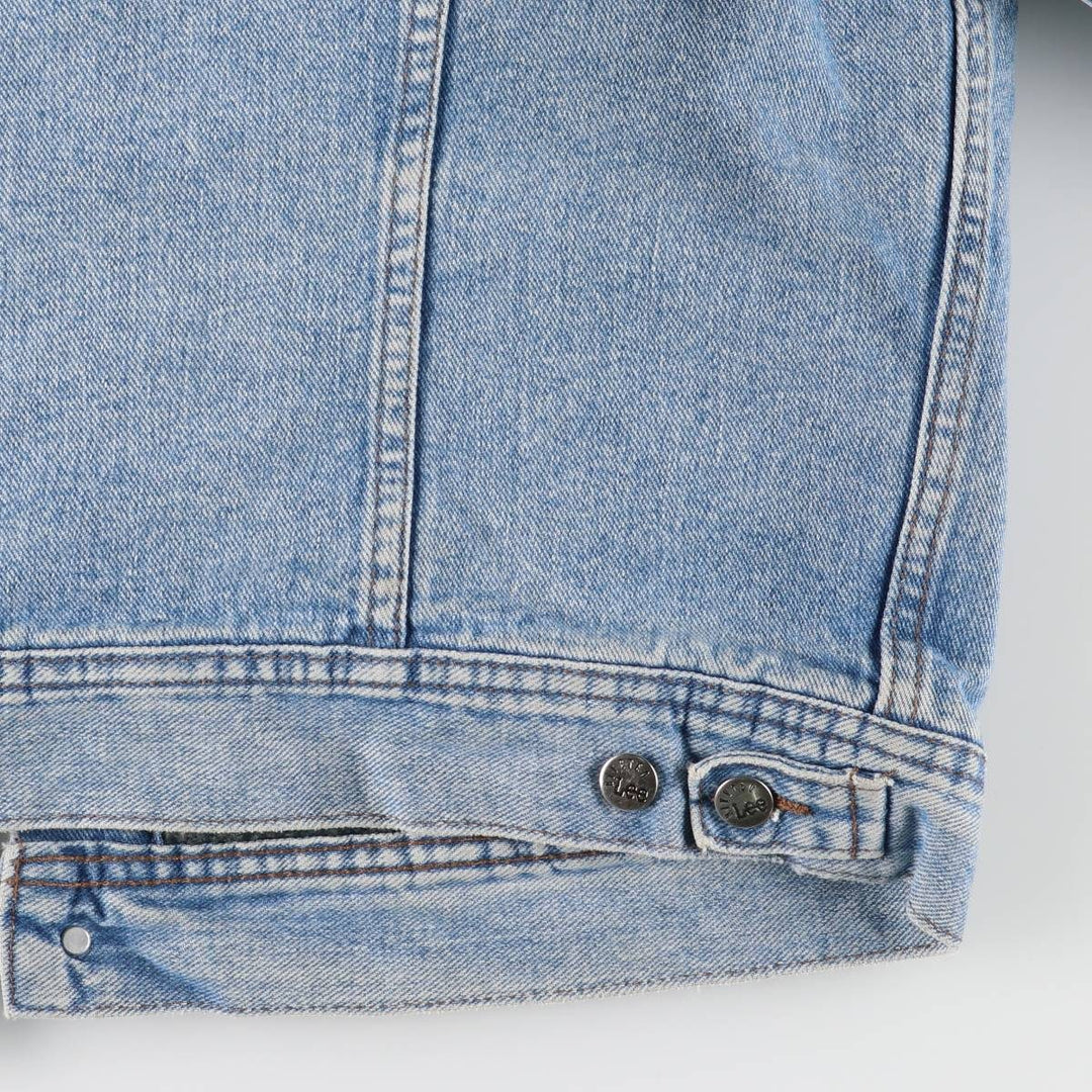 Vintage 90'S Lee RIVETED denim jacket, men's size XL unclear blue type Vintage Second Hand