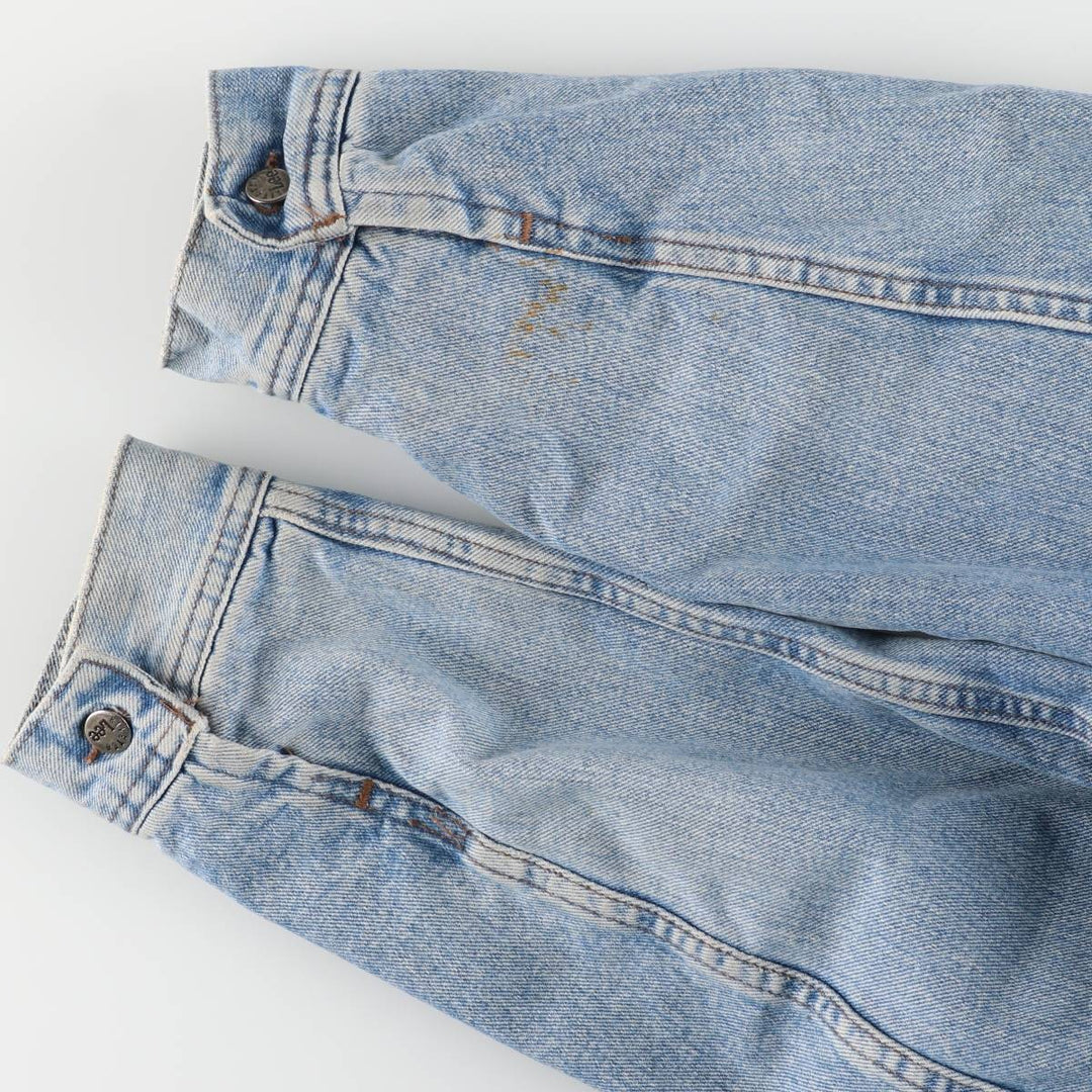 Vintage 90'S Lee RIVETED denim jacket, men's size XL unclear blue type Vintage Second Hand