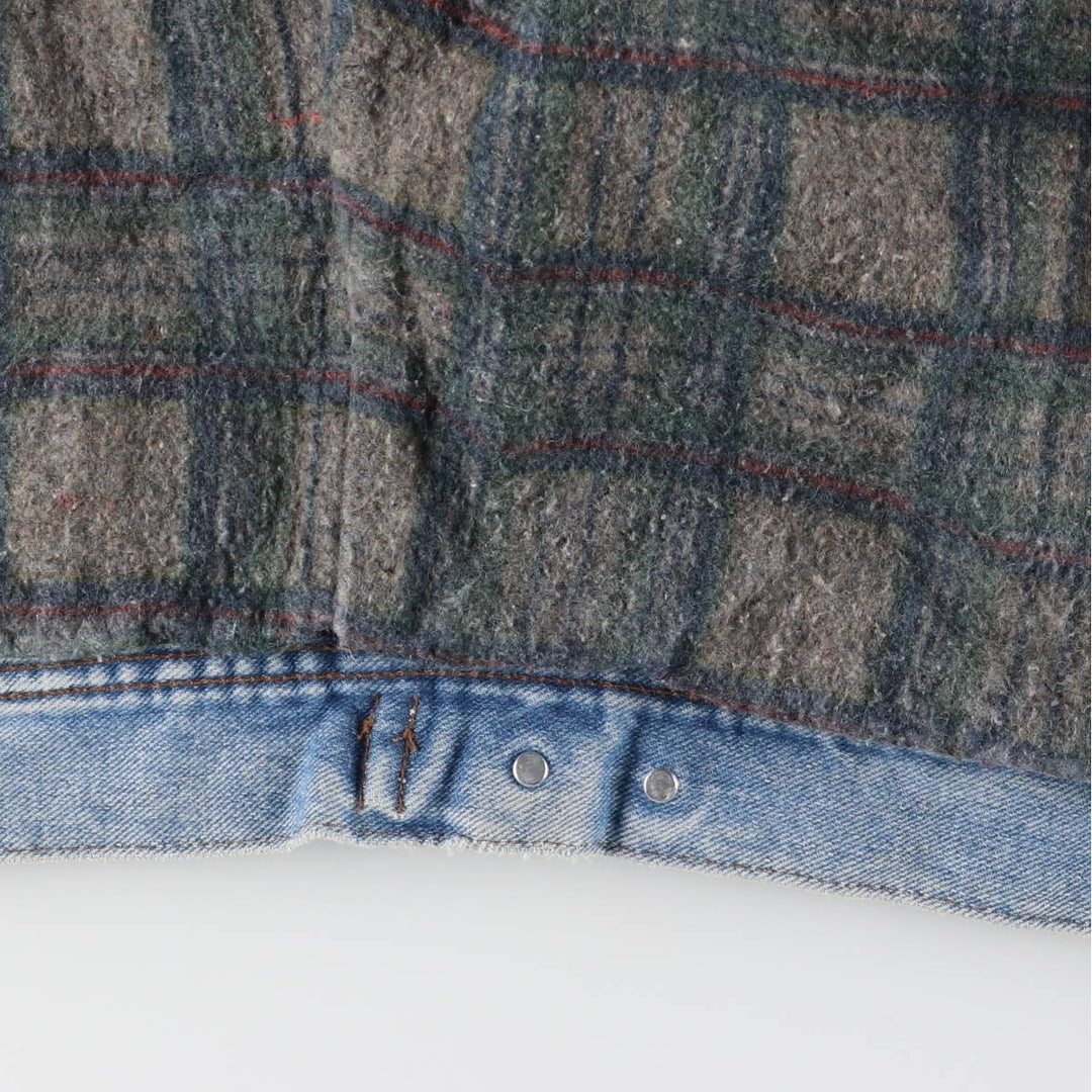 Vintage 90'S Lee RIVETED denim jacket, men's size XL unclear blue type Vintage Second Hand