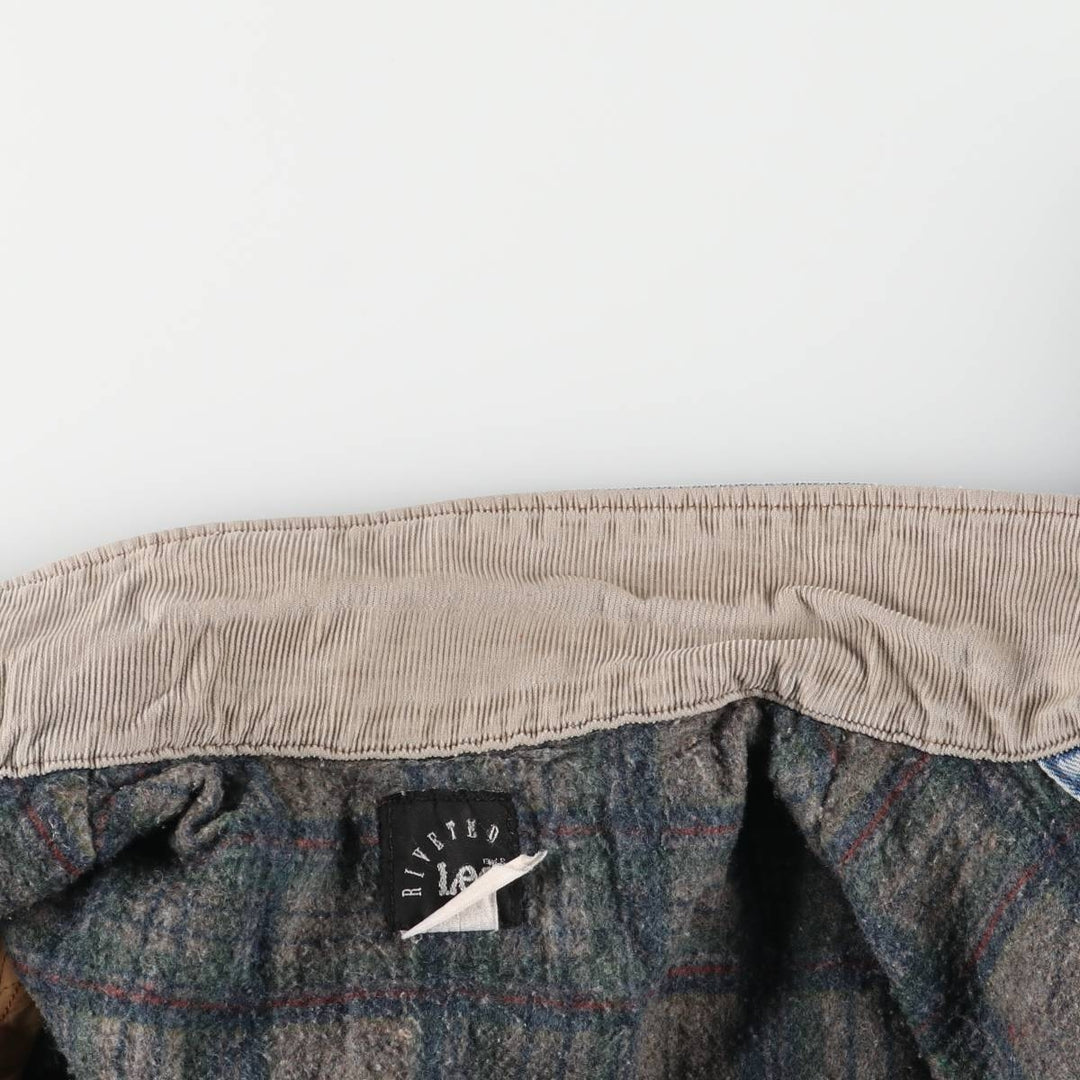 Vintage 90'S Lee RIVETED denim jacket, men's size XL unclear blue type Vintage Second Hand