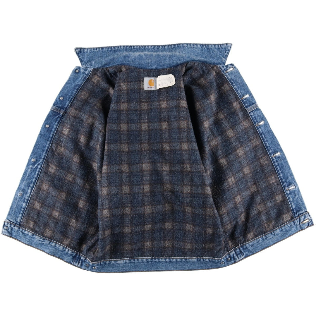 Vintage 80s-90'S Carhartt denim jacket, made in the USA, size M, men's cotton blue type Vintage Second Hand