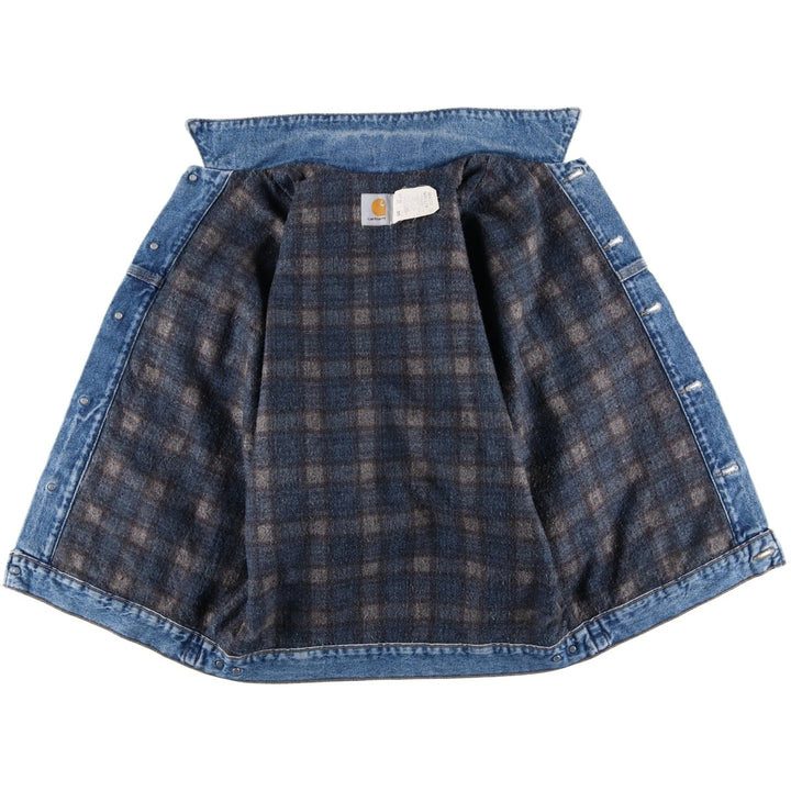 Vintage 80s-90'S Carhartt denim jacket, made in the USA, size M, men's cotton blue type Vintage Second Hand