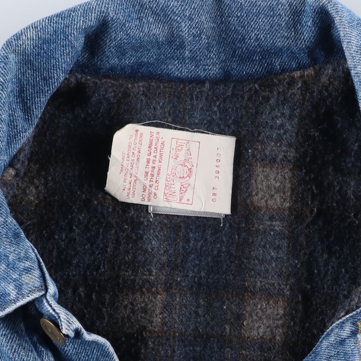 Vintage 80s-90'S Carhartt denim jacket, made in the USA, size M, men's cotton blue type Vintage Second Hand