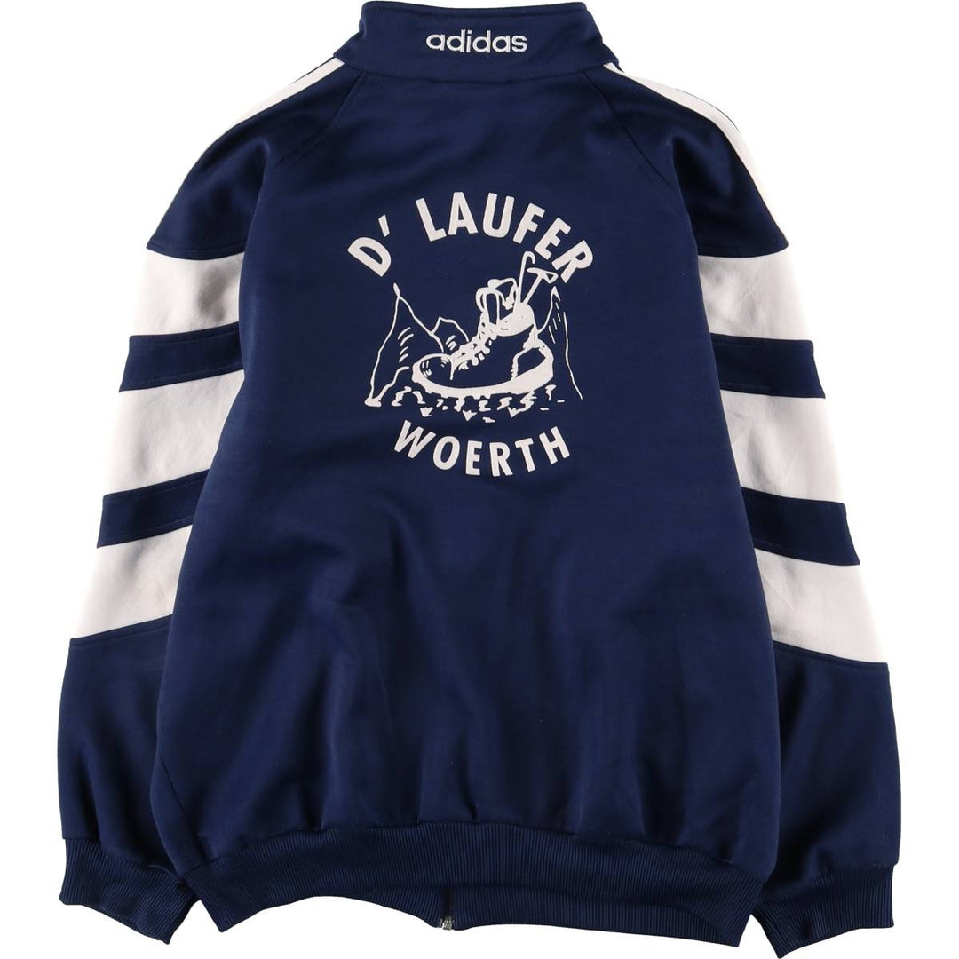 90'S Adidas Jersey Track Jacket Men's L Size Vintage polyester navy blue type Vintage Second Hand
