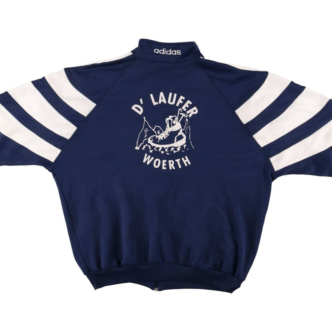 90'S Adidas Jersey Track Jacket Men's L Size Vintage polyester navy blue type Vintage Second Hand