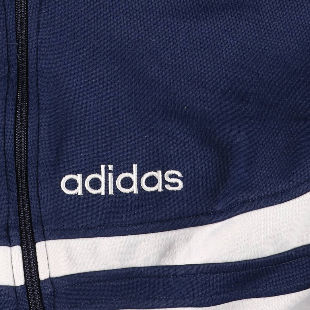 90'S Adidas Jersey Track Jacket Men's L Size Vintage polyester navy blue type Vintage Second Hand
