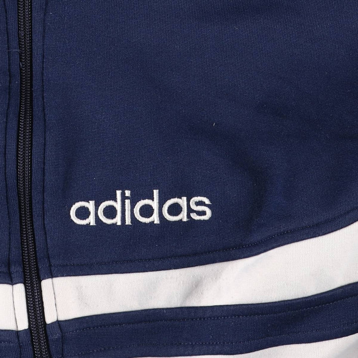 90'S Adidas Jersey Track Jacket Men's L Size Vintage polyester navy blue type Vintage Second Hand