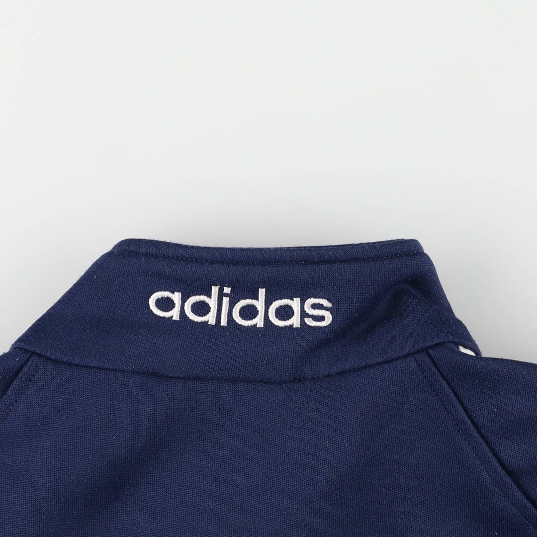90'S Adidas Jersey Track Jacket Men's L Size Vintage polyester navy blue type Vintage Second Hand