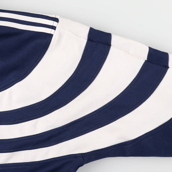 90'S Adidas Jersey Track Jacket Men's L Size Vintage polyester navy blue type Vintage Second Hand