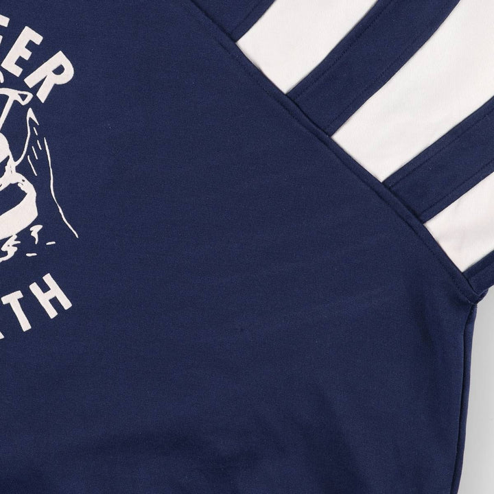 90'S Adidas Jersey Track Jacket Men's L Size Vintage polyester navy blue type Vintage Second Hand