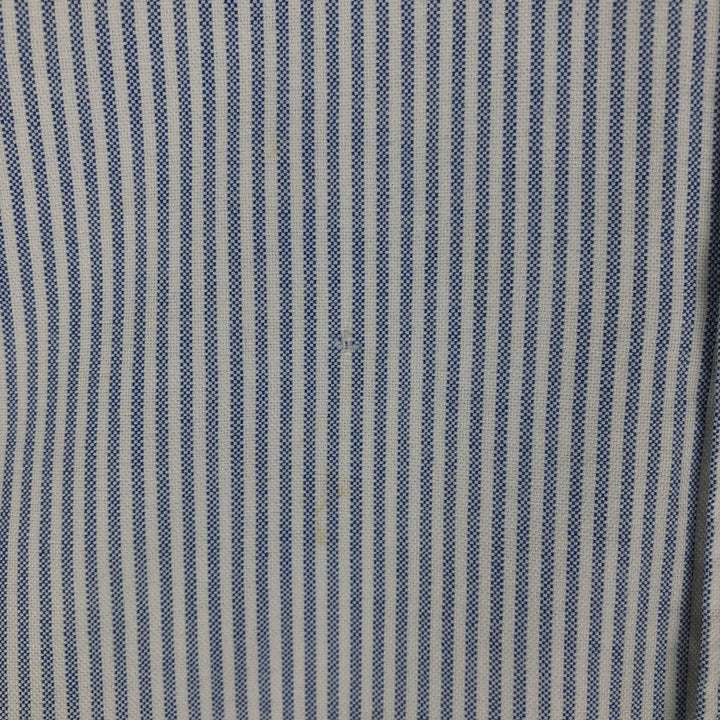 Ralph Lauren long sleeve button down striped shirt, men's size L cotton blue type Vintage Second Hand