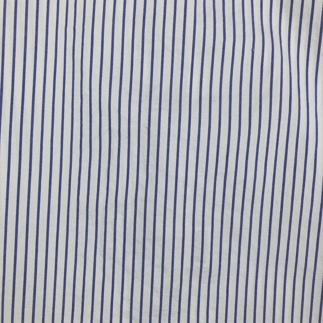 Ralph Lauren long sleeve button down striped shirt, men's XL size cotton Navy blue Vintage Second Hand