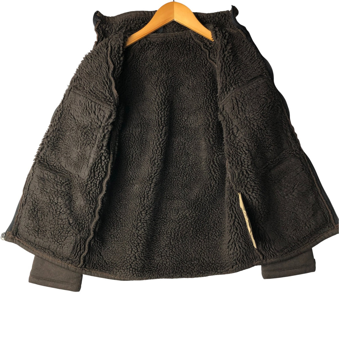 1990'S US Military Bear Jacket, Brown Pile Jacket, Military Fleece Jacket, Made in USA, Small, Men's Size S unclear brown type Vintage Second Hand