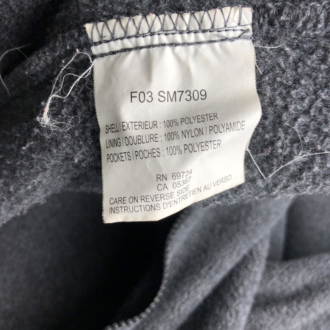 2000'S Columbia INTERCHANGE Fleece Jacket, Men's XL polyester Charcoal Vintage Second Hand