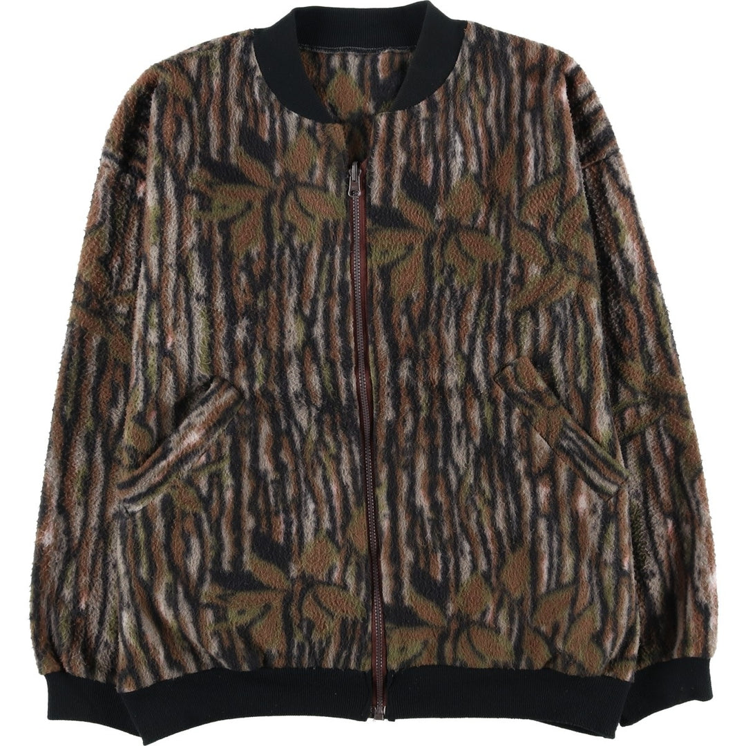 Camouflage Realtree Camo Fleece Jacket, Men's XL unclear brown type Vintage Second Hand