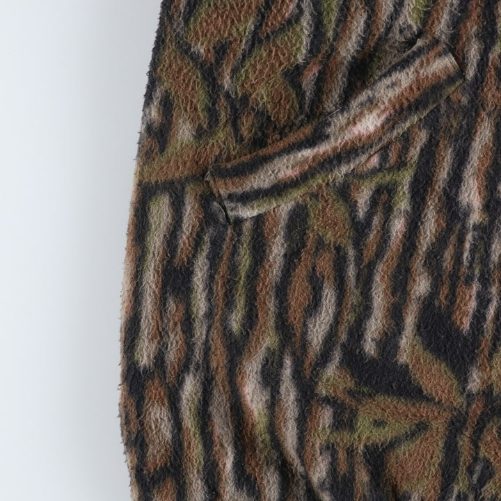 Camouflage Realtree Camo Fleece Jacket, Men's XL unclear brown type Vintage Second Hand