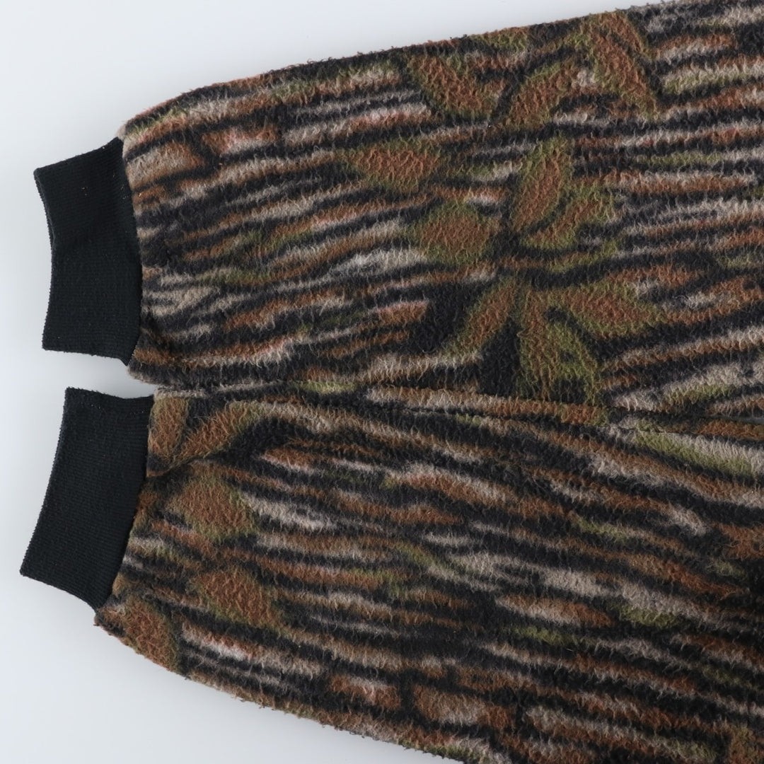Camouflage Realtree Camo Fleece Jacket, Men's XL unclear brown type Vintage Second Hand