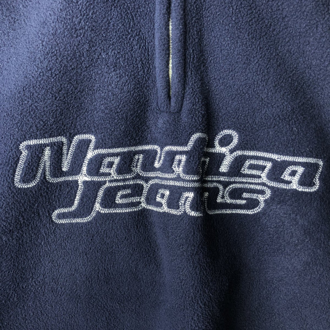 Nautica Jeans Company Half-Zip Fleece Pullover, Men's XXL polyester navy blue type Vintage Second Hand