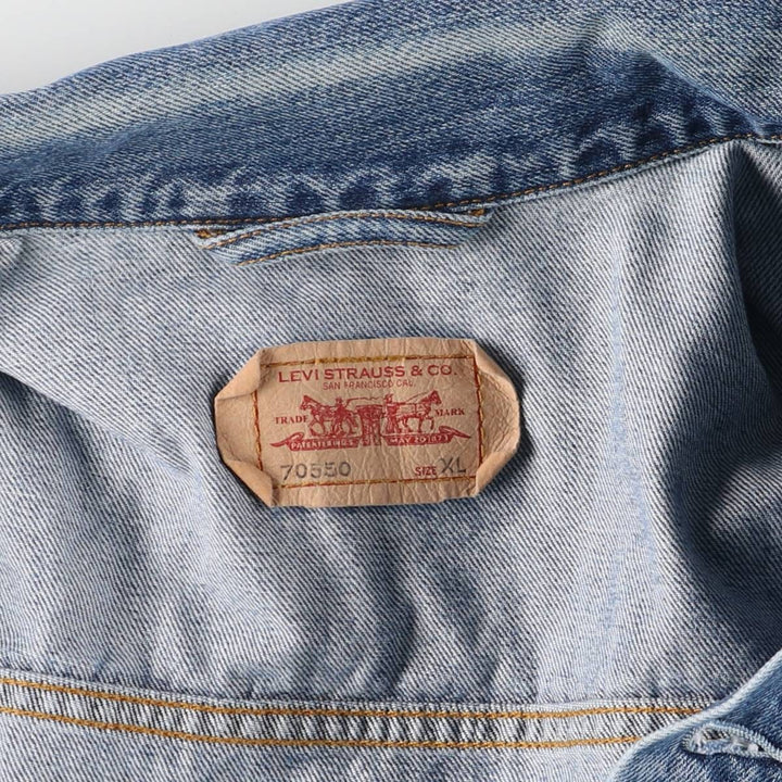 2000'S Levi's 70550-0414 Euro Model Denim Jacket, Men's Size XL cotton blue type Vintage Second Hand
