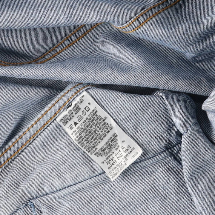 2000'S Levi's 70550-0414 Euro Model Denim Jacket, Men's Size XL cotton blue type Vintage Second Hand