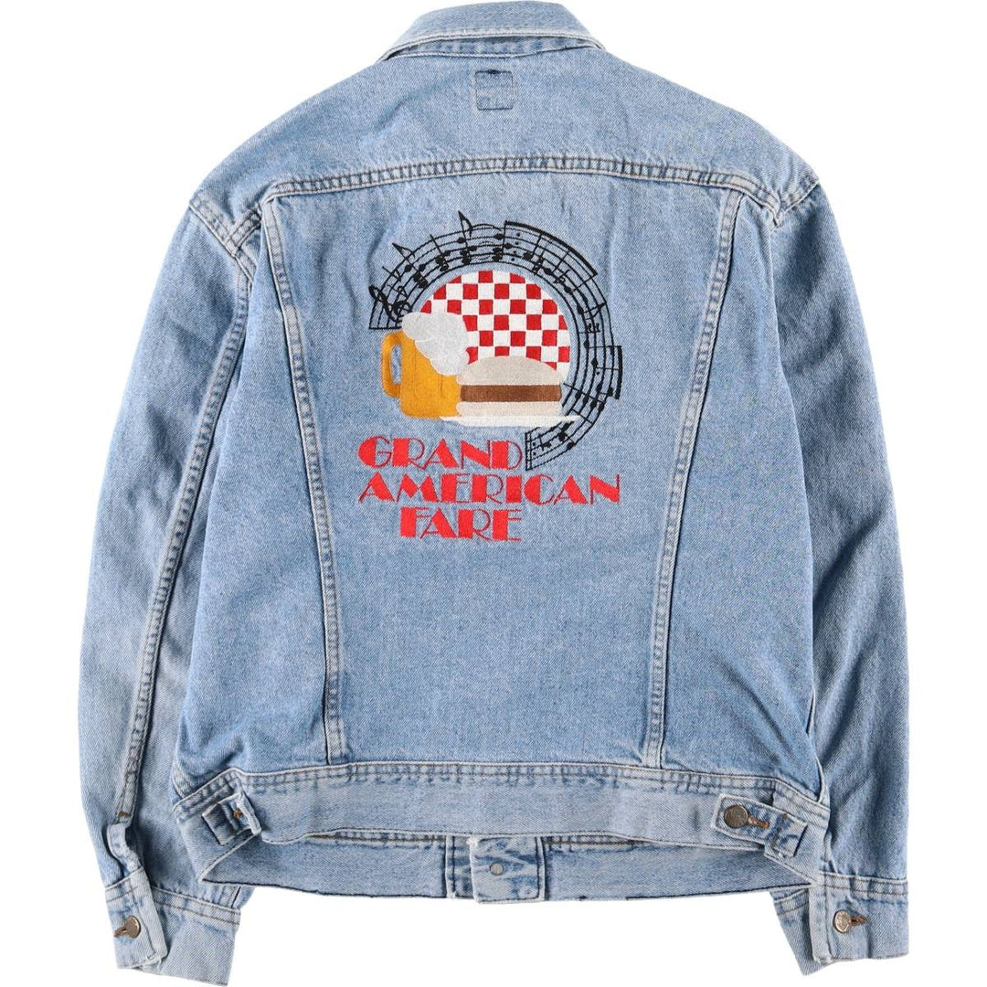 Vintage Lee denim jacket from the 1980'S to 1990s, made in the USA, size L, men's. cotton blue type Vintage Second Hand