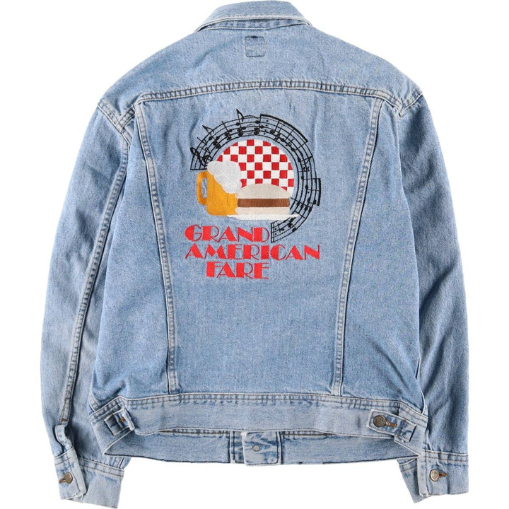 Vintage Lee denim jacket from the 1980'S to 1990s, made in the USA, size L, men's. cotton blue type Vintage Second Hand