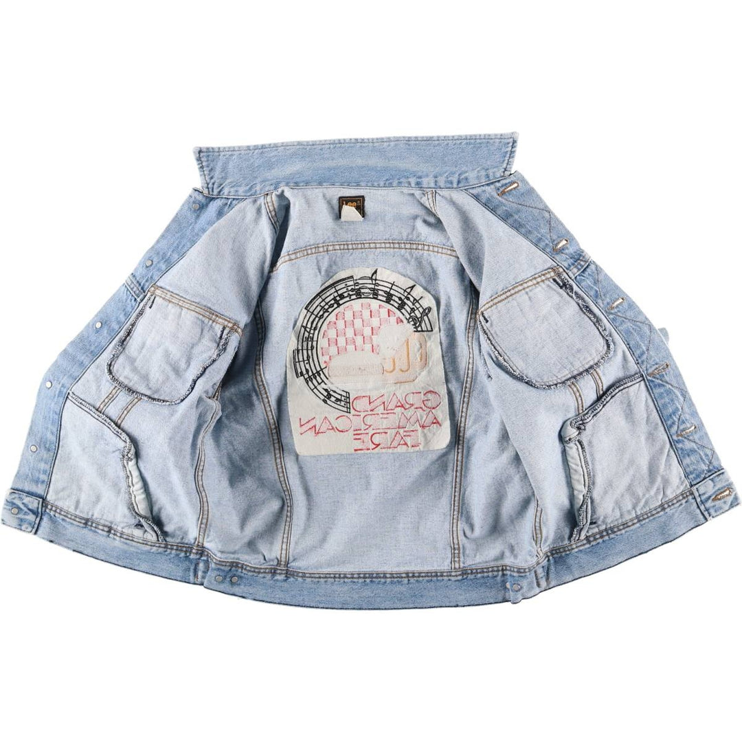 Vintage Lee denim jacket from the 1980'S to 1990s, made in the USA, size L, men's. cotton blue type Vintage Second Hand