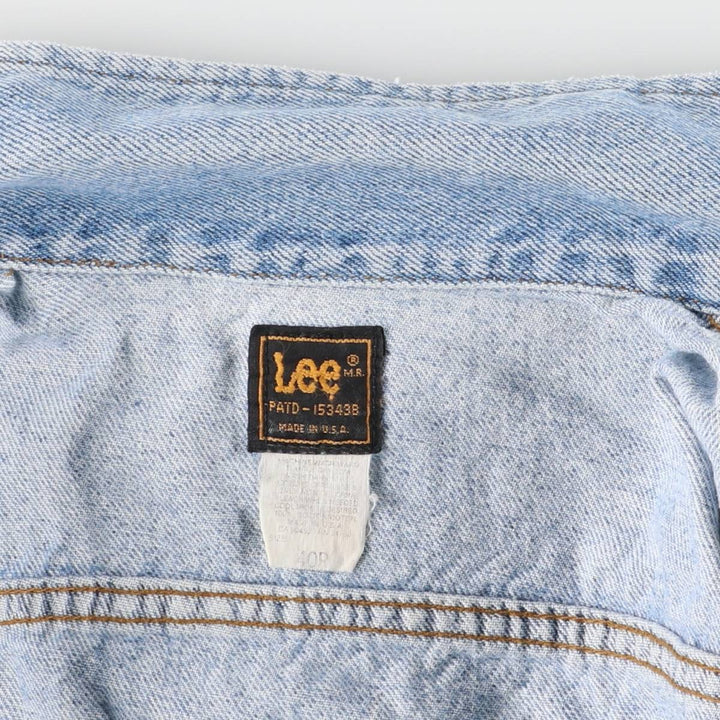Vintage Lee denim jacket from the 1980'S to 1990s, made in the USA, size L, men's. cotton blue type Vintage Second Hand