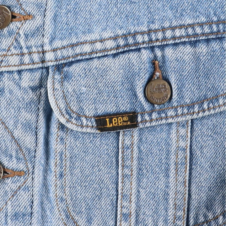 Vintage Lee denim jacket from the 1980'S to 1990s, made in the USA, size L, men's. cotton blue type Vintage Second Hand