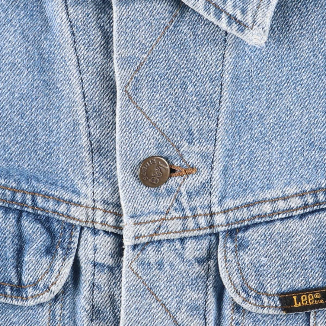 Vintage Lee denim jacket from the 1980'S to 1990s, made in the USA, size L, men's. cotton blue type Vintage Second Hand