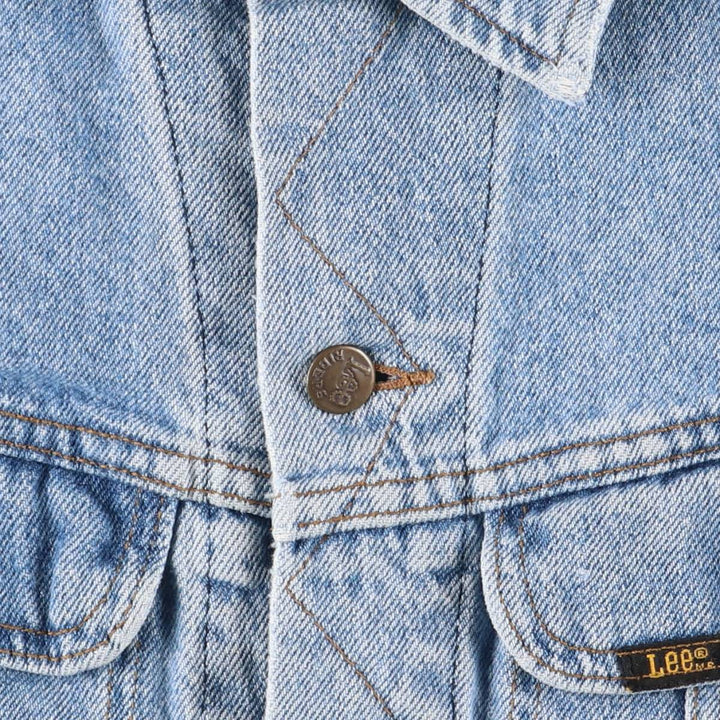 Vintage Lee denim jacket from the 1980'S to 1990s, made in the USA, size L, men's. cotton blue type Vintage Second Hand