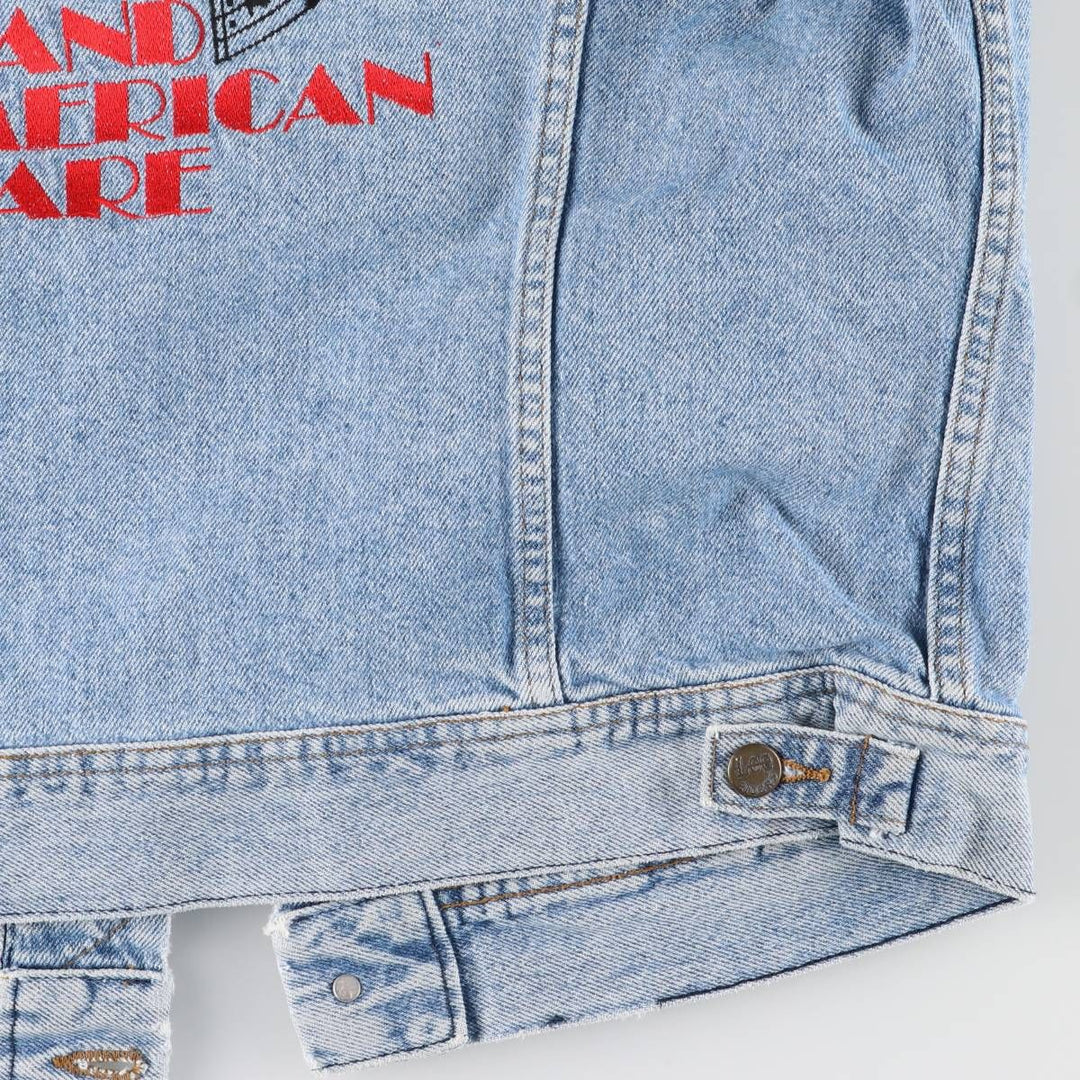 Vintage Lee denim jacket from the 1980'S to 1990s, made in the USA, size L, men's. cotton blue type Vintage Second Hand