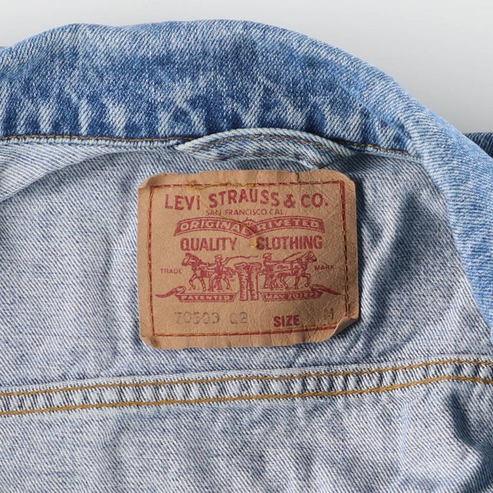 90'S Levi's 70503-0216 denim jacket, denim jacket, men's size M, vintage cotton blue type Vintage Second Hand