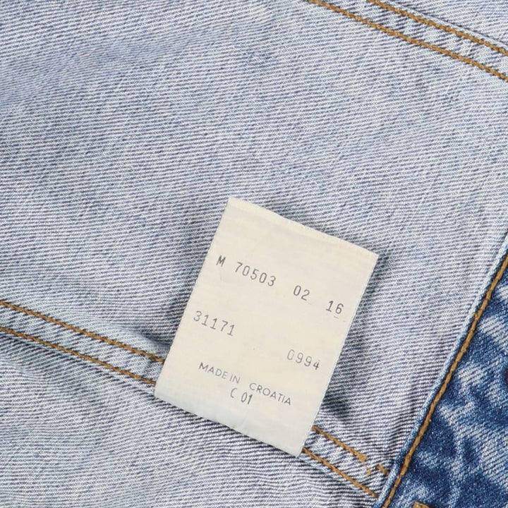 90'S Levi's 70503-0216 denim jacket, denim jacket, men's size M, vintage cotton blue type Vintage Second Hand