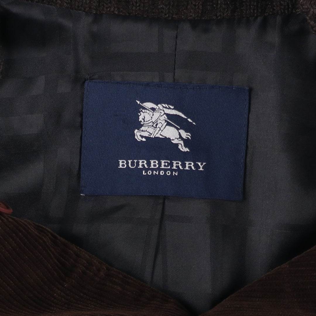 Burberry's BURBERRY LONDON corduroy wool jacket, men's size S Merino wool brown type Vintage Second Hand
