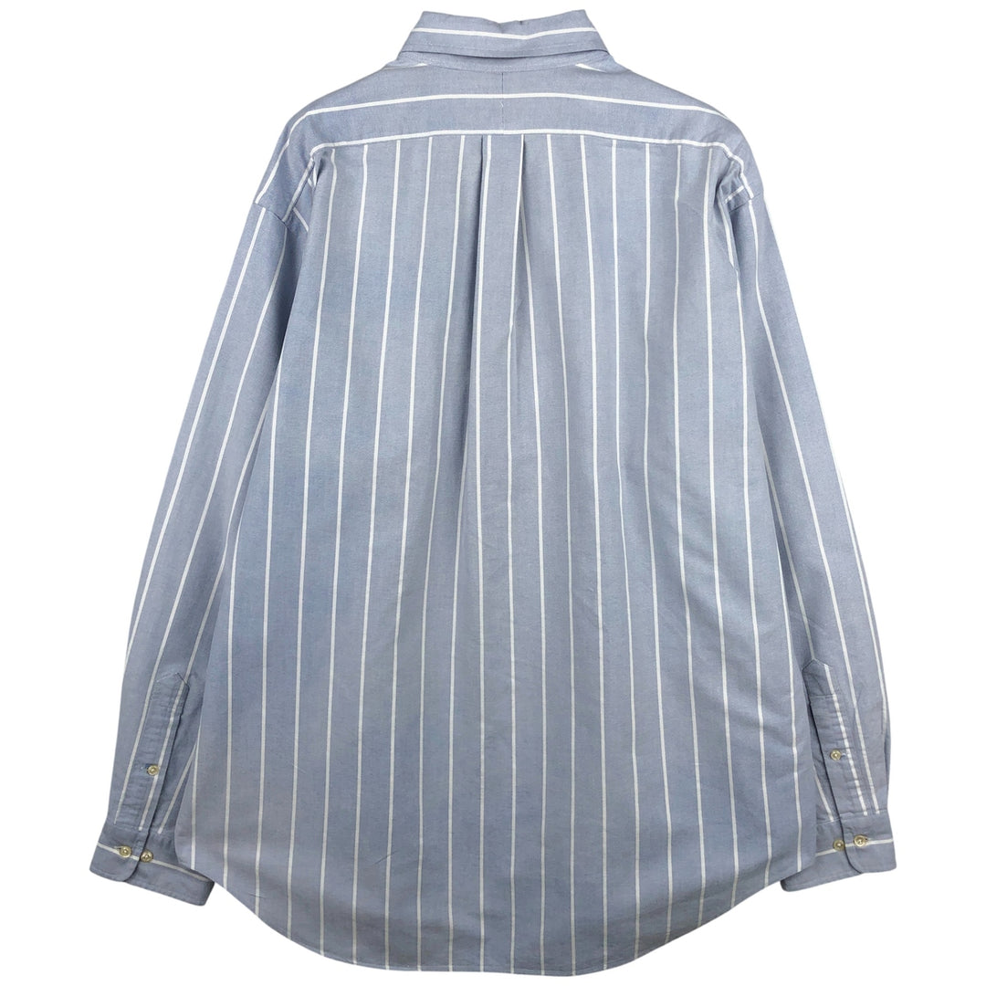Ralph Lauren YARMOUTH Long Sleeve Button-Down Striped Shirt, Men's XL cotton white type Vintage Second Hand